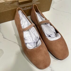 Madewell Greta Flats In Kid Suede Womens Size 8